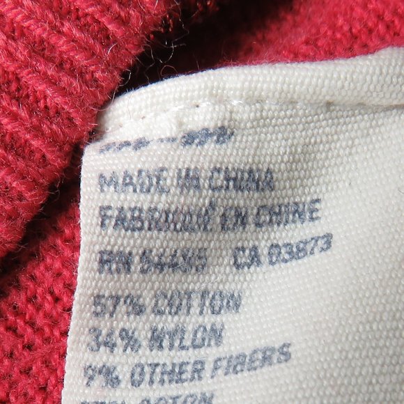 Women's Size Medium American Eagle Outfitters Red Striped V-Neck SweaterCardigan - Picture 7 of 7